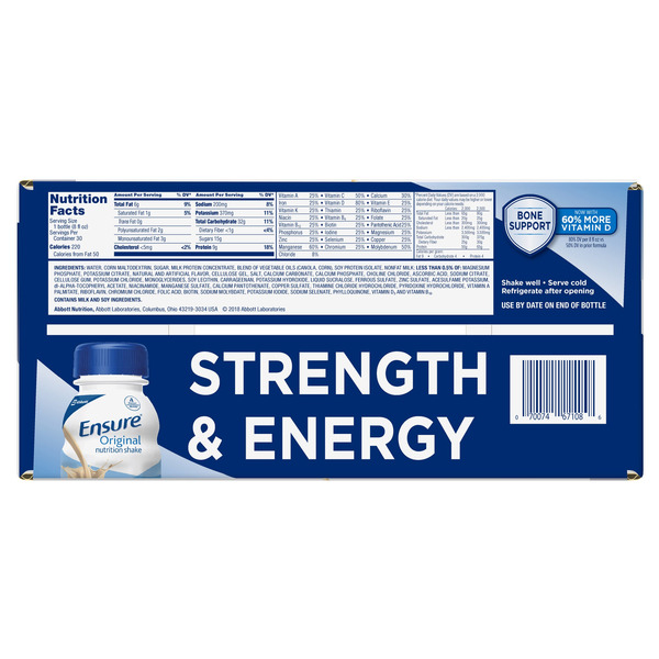 Sữa Nước Ensure Original Nutrition Shake Vanilla – Thùng 30 Chai x 8 Oz
