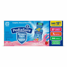 Sữa Dinh Dưỡng PediaSure Grow & Gain Vị Dâu – Thùng 24 Chai X 237ml