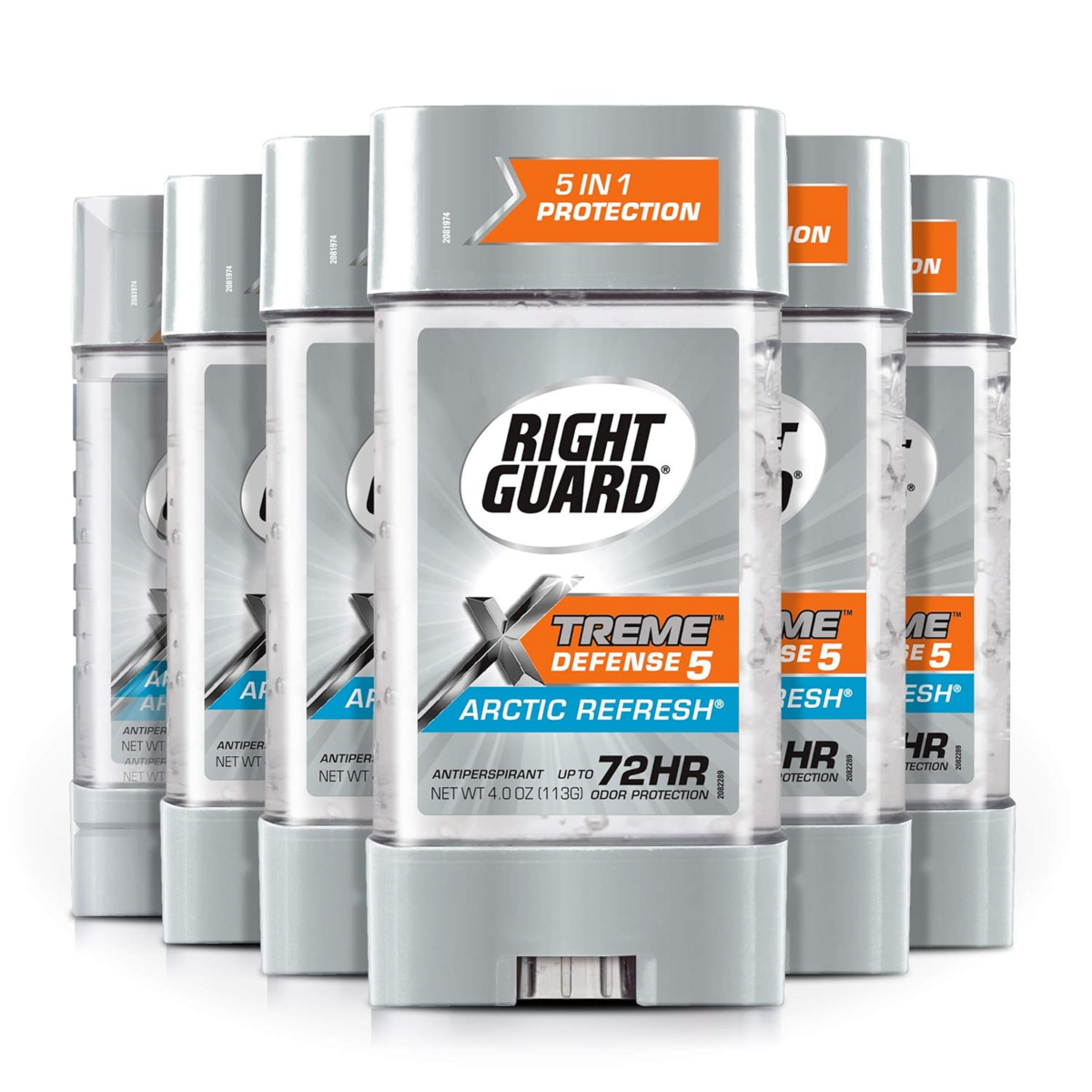 Gel Khử Mùi Và Ngăn Mồ Hôi Nam Right Guard Xtreme Defense Arctic Refresh – Bộ 6 Cây x 4 Oz