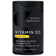 Viên Uống Sports Research Vitamin D3 1000 IU – Hộp 360 Viên
