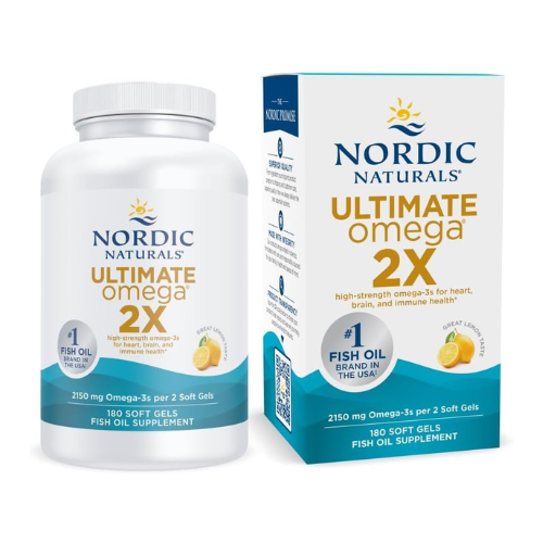 Viên Uống Dầu Cá Omega-3 Nordic Naturals Ultimate Omega 2X 2150mg Vị Chanh – Hộp 180 Viên