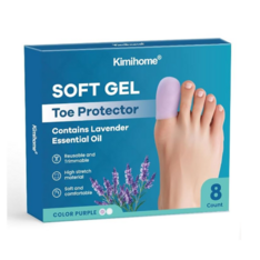 Bọc Ngón Chân Silicone Kimihome Gel Toe Cap & Protector – Hộp 8 Cái (Size Lớn)