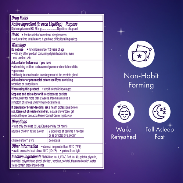 Viên Uống Hỗ Trợ Giấc Ngủ Vicks ZzzQuil Nighttime Sleep Aid – Hộp 48 Viên
