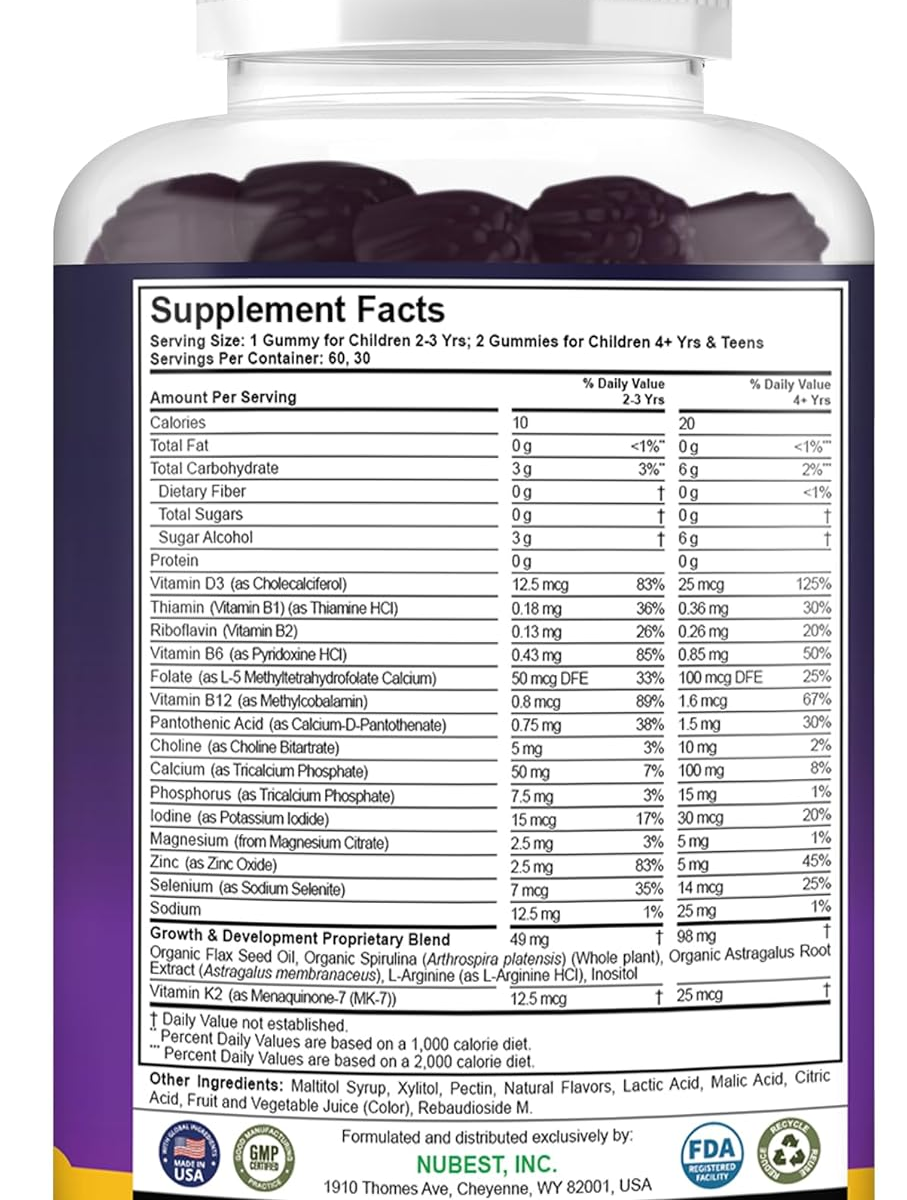 Kẹo Dẻo NuBest Tall Hỗ Trợ Phát Triển Chiều Cao Vị Berry – Hộp 60 Viên