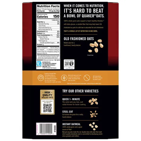 Yến Mạch Quaker Oats Old Fashioned - Set 2 Hộp x 5Lb