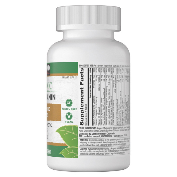 Viên Uống Vitamin Tổng Hợp Kirkland Signature Organic Multivitamin Whole Food Sourced – Hộp 80 Viên