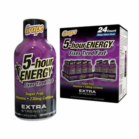 Nước Tăng Lực 5-Hour ENERGY Energy Shot Regular Strength Vị Nho – Hộp 24 Chai