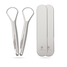 Cây Cạo Lưỡi Inox Me Mother Earth Brush Tongue Kèm Hộp Đựng Tiện Lợi  – Set 2 Cái