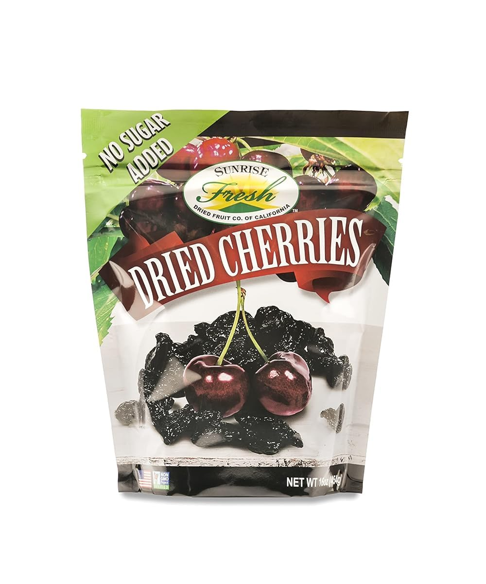 Cherry Sấy Khô Sunrise Fresh Dried Dark Sweet Cherries – Túi 907g