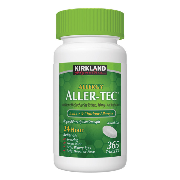 Viên Uống Hỗ Trợ Giảm Dị Ứng Kirkland Signature Aller-Tec 10mg - Hộp 365 Viên
