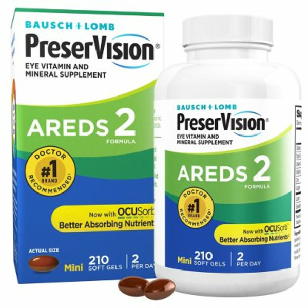 Viên Uống Hỗ Trợ Mắt Preservision AREDS 2 Eye Vitamin & Mineral Supplement with Lutein & Zeaxanthin – Hộp 210 Viên