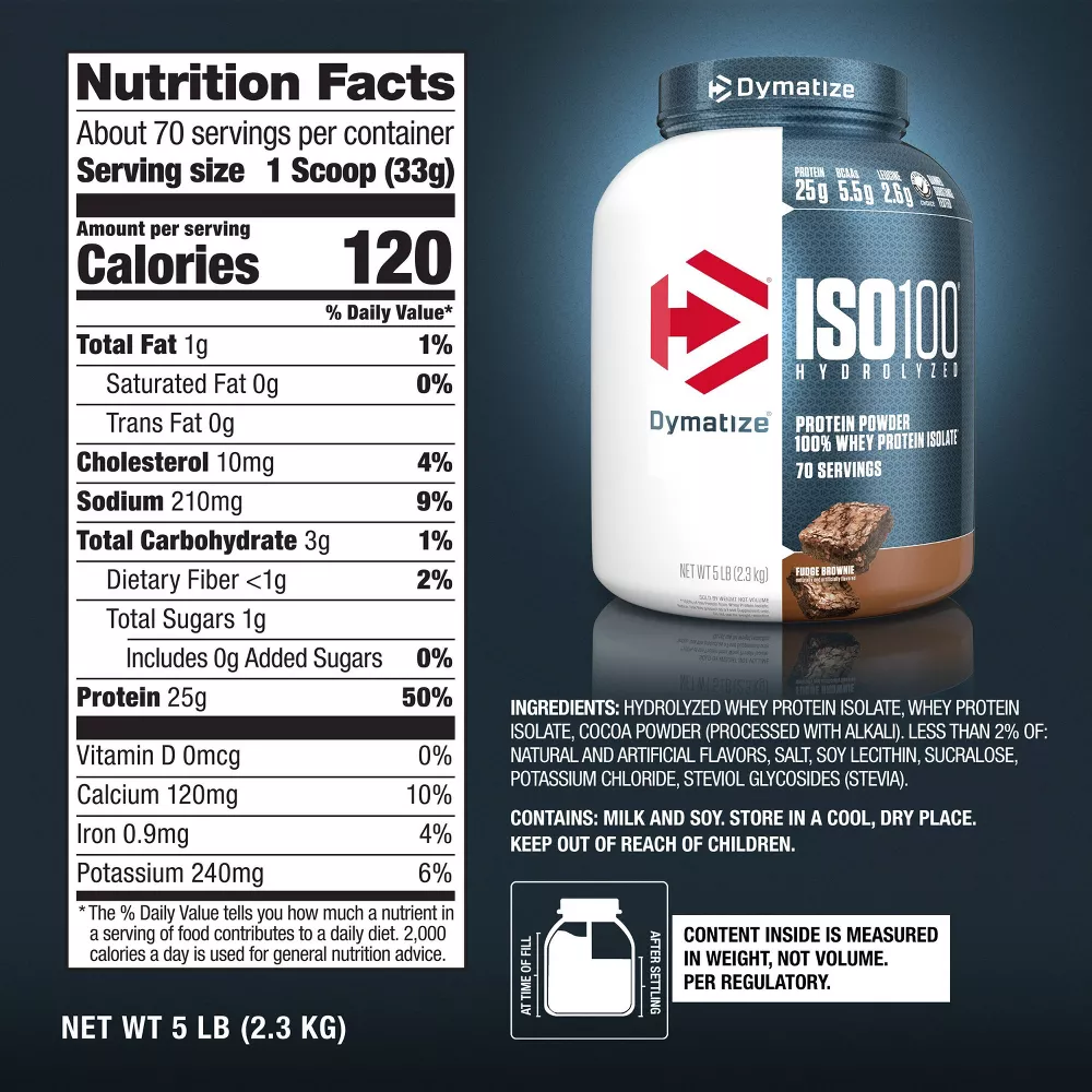 Bột Protein Dymatize ISO100 Hương Fudge Brownie – Hộp 5LB