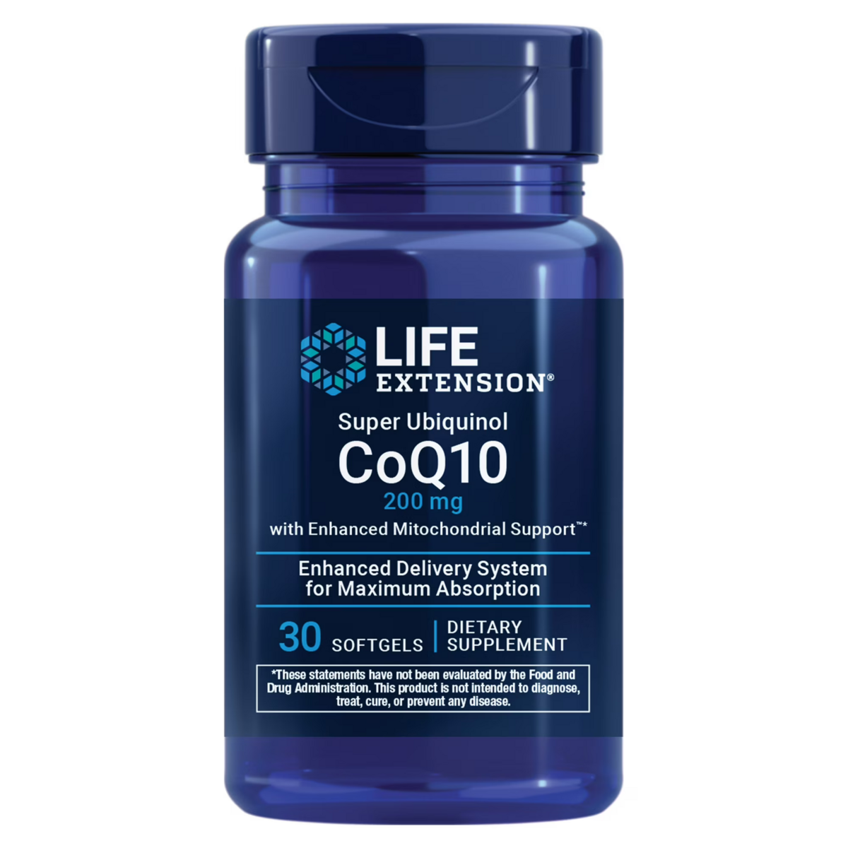 Viên Uống CoQ10 Life Extension Super Ubiquinol CoQ10 200mg với Shilajit – Hộp 30 Viên
