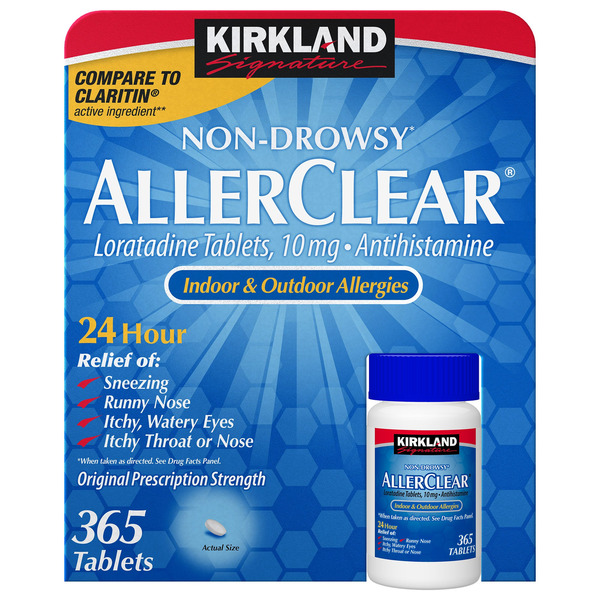 Viên Uống Hỗ Trợ Giảm Dị Ứng Kirkland Signature AllerClear 10 mg – Hộp 365 viên