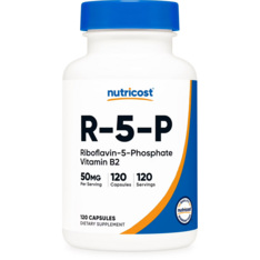Viên Uống Vitamin B2 Nutricost R-5-P Riboflavin-5-Phosphate Vitamin B2 50mg – Hộp 120 Viên