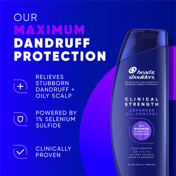 Dầu Gội Trị Gàu Kiểm Soát Dầu Head & Shoulders Clinical Strength Advanced Oil Control – 13.5 Oz