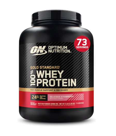 Bột Whey Protein Hương Dâu Optimum Nutrition Gold Standard 100% Whey Delicious Strawberry - Hộp 5LB