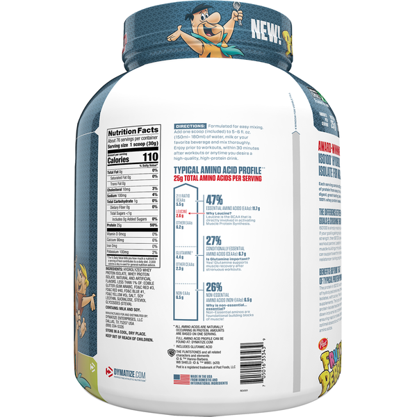 Bột Protein Dymatize ISO100 Hương Fruity Pebbles - Hộp 5LB