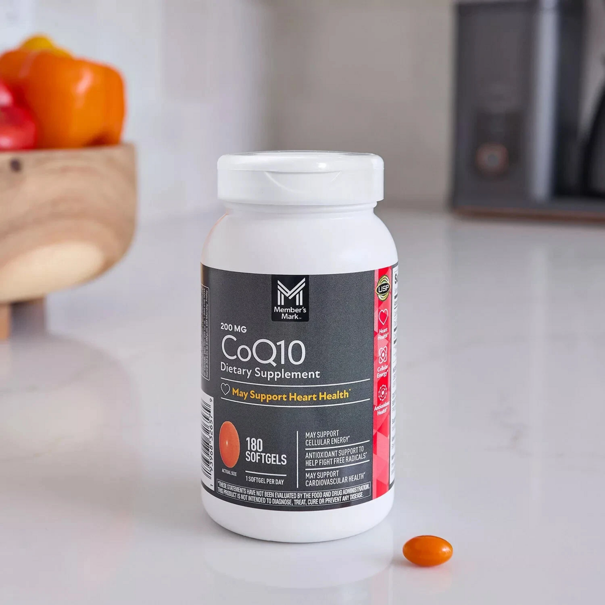 Viên Uống Member's Mark CoQ10 200mg – Hộp 180 Viên