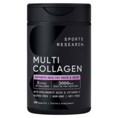 Viên Uống Sports Research Multi Collagen Complex – Hộp 180 Viên