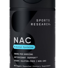 Viên Uống Sports Research NAC N-Acetyl Cysteine 600 mg – Hộp 90 Viên