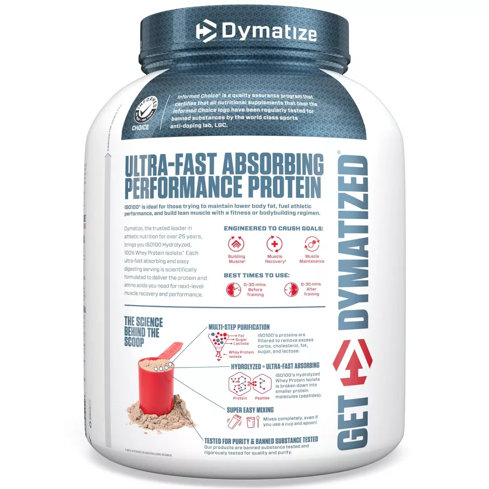 Bột Protein Dymatize ISO100 Hương Fudge Brownie – Hộp 5LB