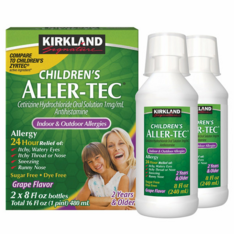 Siro Hỗ Trợ Giảm Dị Ứng Ở Trẻ Em Kirkland Signature Children’s Aller-Tec – Set 2 Chai x 8 Oz