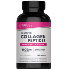 Viên Uống Collagen NeoCell Advanced Grassfed Collagen Peptides 6000 mg + Vitamin C & Biotin – Hộp 270 Viên