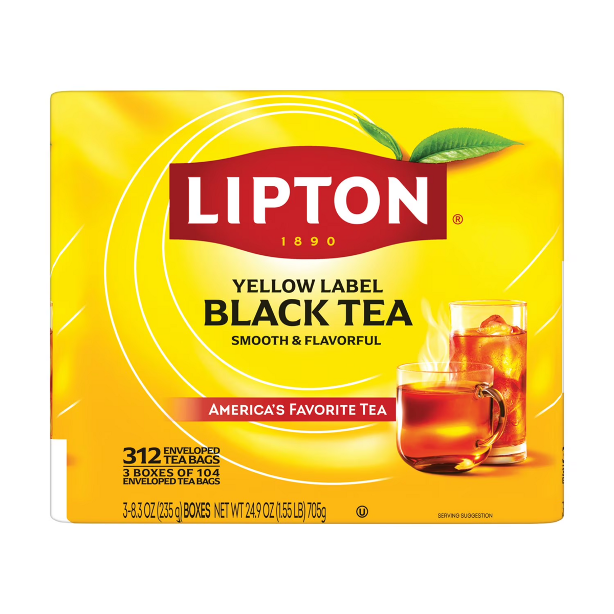 Trà Đen Lipton Black Tea Bags – Hộp 312 Túi