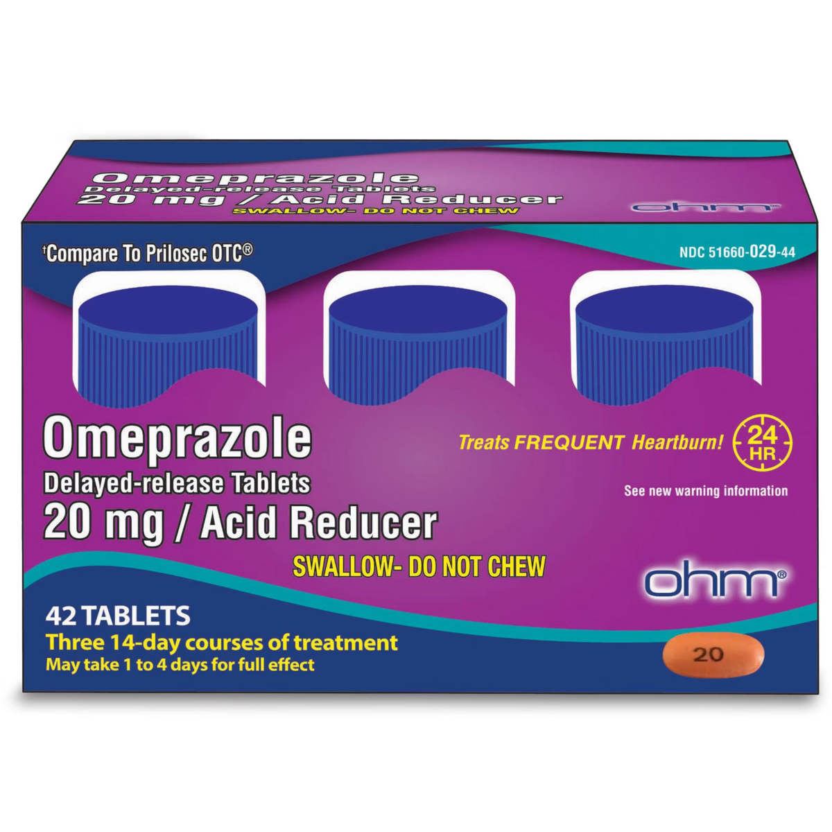 Viên Uống Hỗ Trợ Giảm Axit Dạ Dày Ohm Omeprazole Delayed Release Tablets 20mg – Set 42 Viên