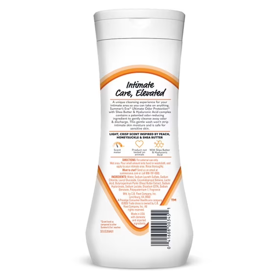 Dung Dịch Vệ Sinh Phụ Nữ Summer’s Eve Ultimate Odor Protection Plus Shea Butter Daily Feminine Wash Chiết Xuất Bơ Hạt Mỡ – Chai 444ml