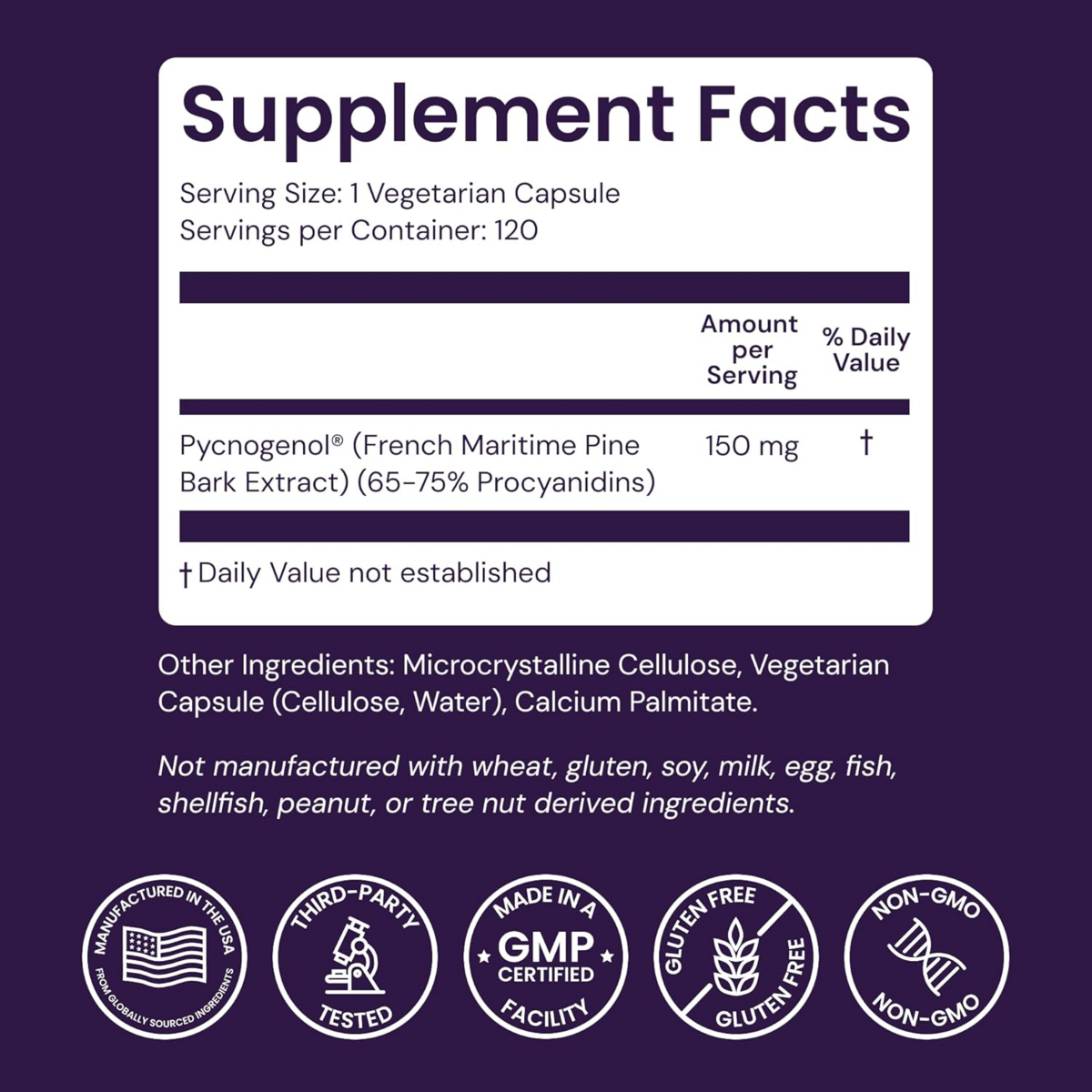 Viên Uống Hỗ Trợ Tim Mạch Và Chống Oxy Hóa Healthy Origins Pycnogenol 150mg – Hộp 120 Viên