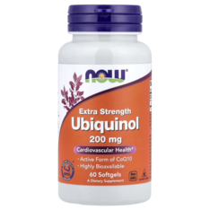 Viên Uống Bổ Sung CoQ10 NOW Foods Extra Strength Ubiquinol 200 mg – Hộp 60 Viên