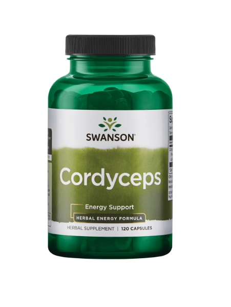 Viên Uống Đông Trùng Hạ Thảo Swanson Cordyceps Mushroom Mycelia Extract 600mg – Hộp 120 Viên