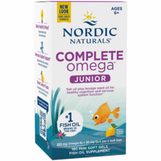 Viên Uống Nordic Naturals Complete Omega Junior Lemon 500 mg – Hộp 180 Viên Nang Vị Chanh