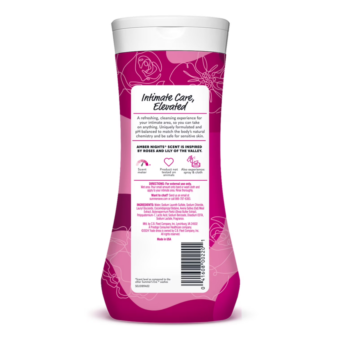 Dung Dịch Vệ Sinh Phụ Nữ Summer’s Eve Amber Nights Feminine Wash with Oat & Shea Extracts – Chai 444ml