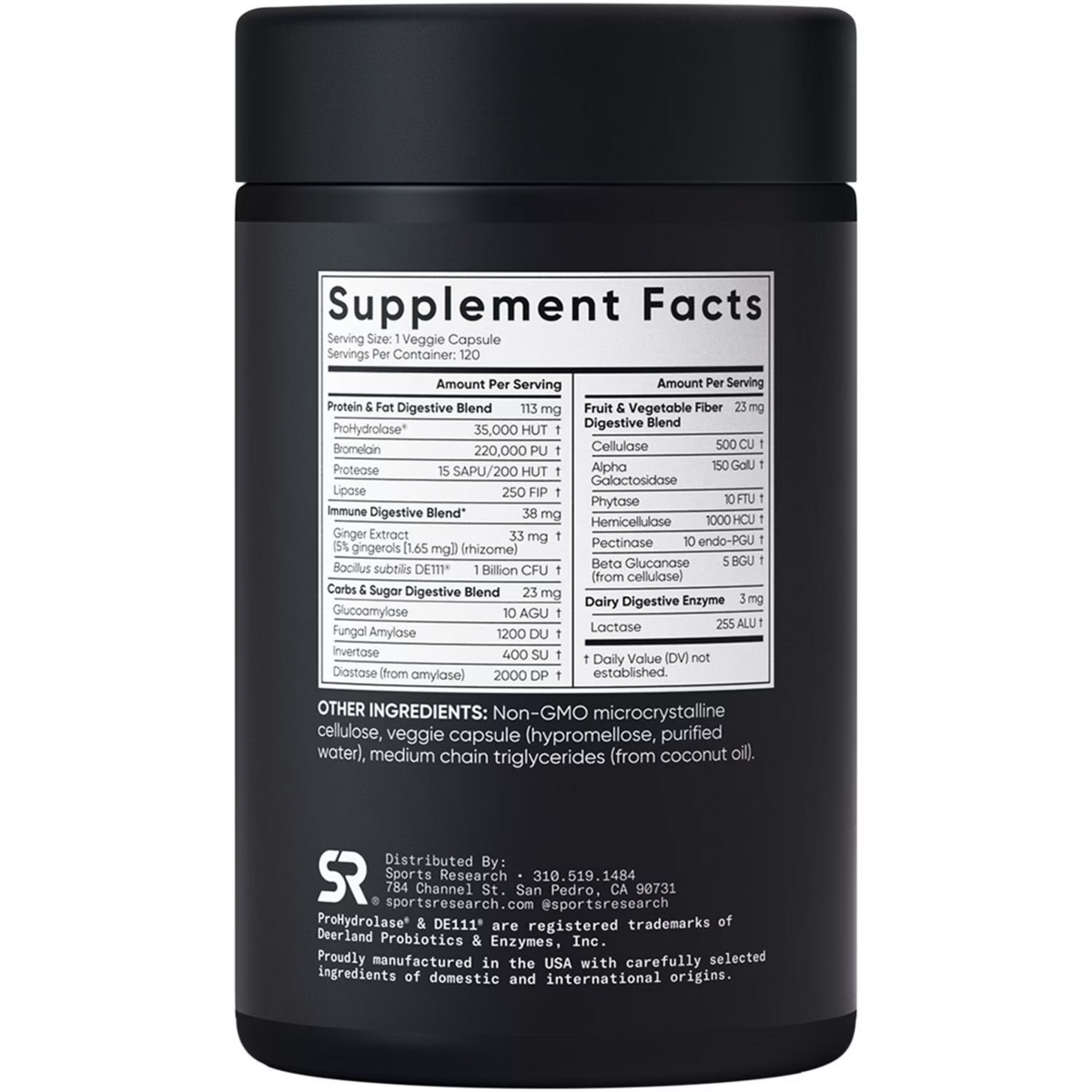 Viên Uống Sports Research Digestive Enzymes + Probiotic – Hộp 120 Viên