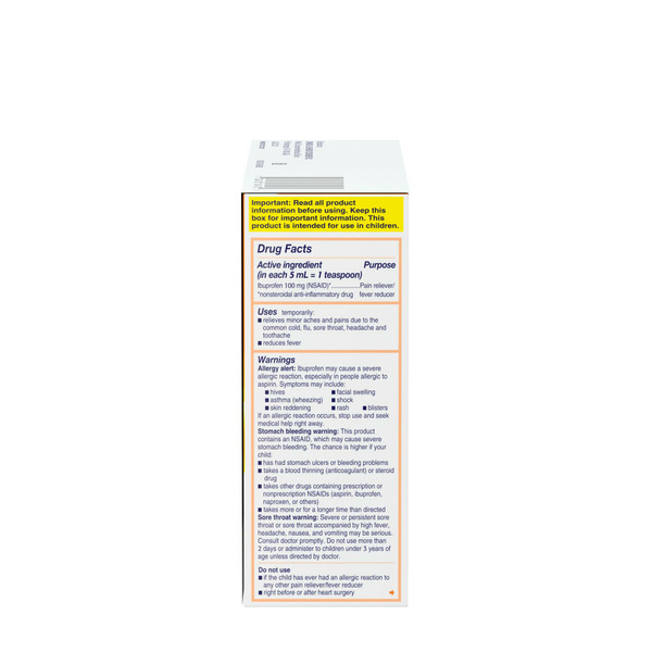  Siro Giảm Đau Và Hạ Sốt Cho Trẻ Em Motrin Children's Berry Flavor Dye-Free Ibuprofen Oral Suspension – 3 Chai X 120ml