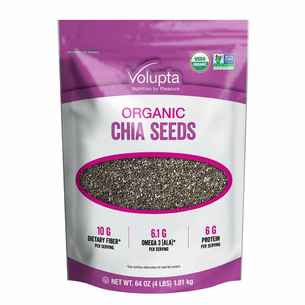 Hạt Chia Hữu Cơ Volupta Organic Chia Seeds – Túi 64 Oz
