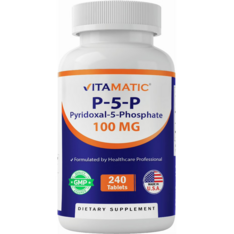 Viên Uống Vitamin B6 Hoạt Tính Vitamatic P5P Pyridoxal-5-Phosphate 100mg – Hộp 240 Viên