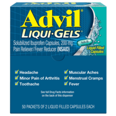 Viên Uống Giảm Đau Hạ Sốt Advil - Hộp 50 Gói x 2 Viên Nang Mềm