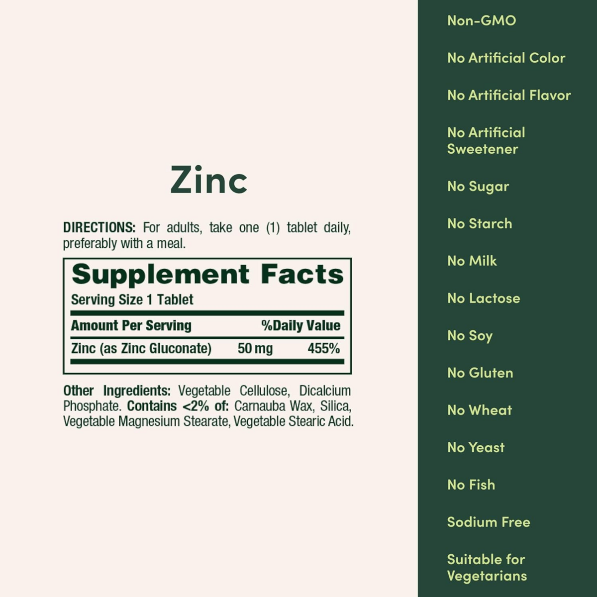 Viên Uống Nature's Bounty Zinc 50mg – Hộp 250 Viên