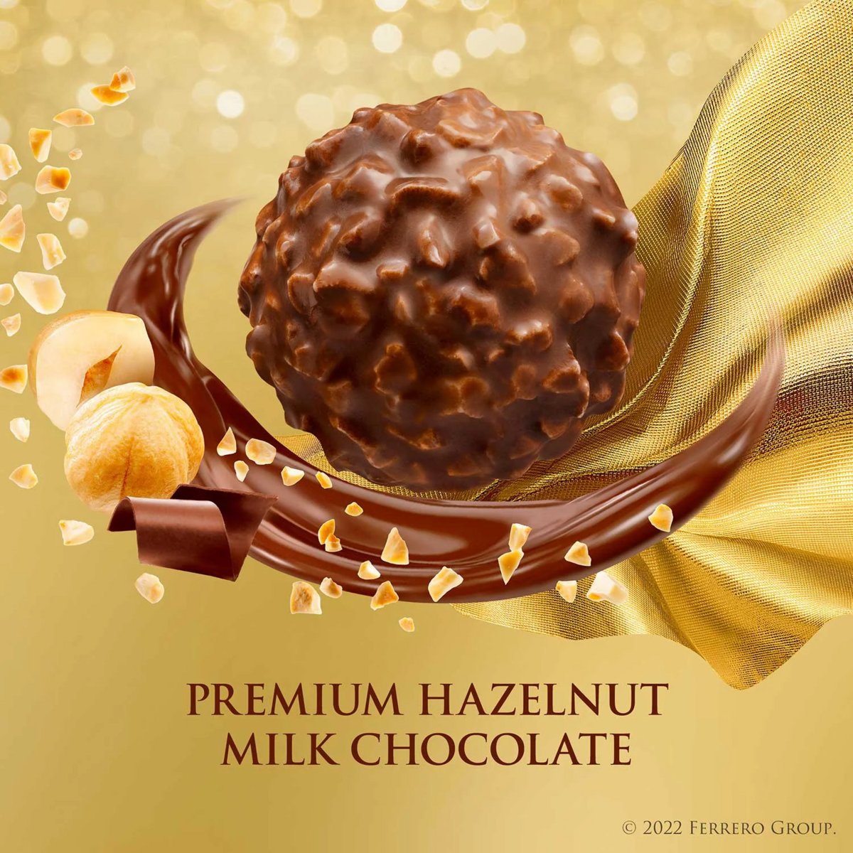 Kẹo Socola Ferrero Rocher Premium Milk Chocolate Hazelnut - Hộp 48 Viên