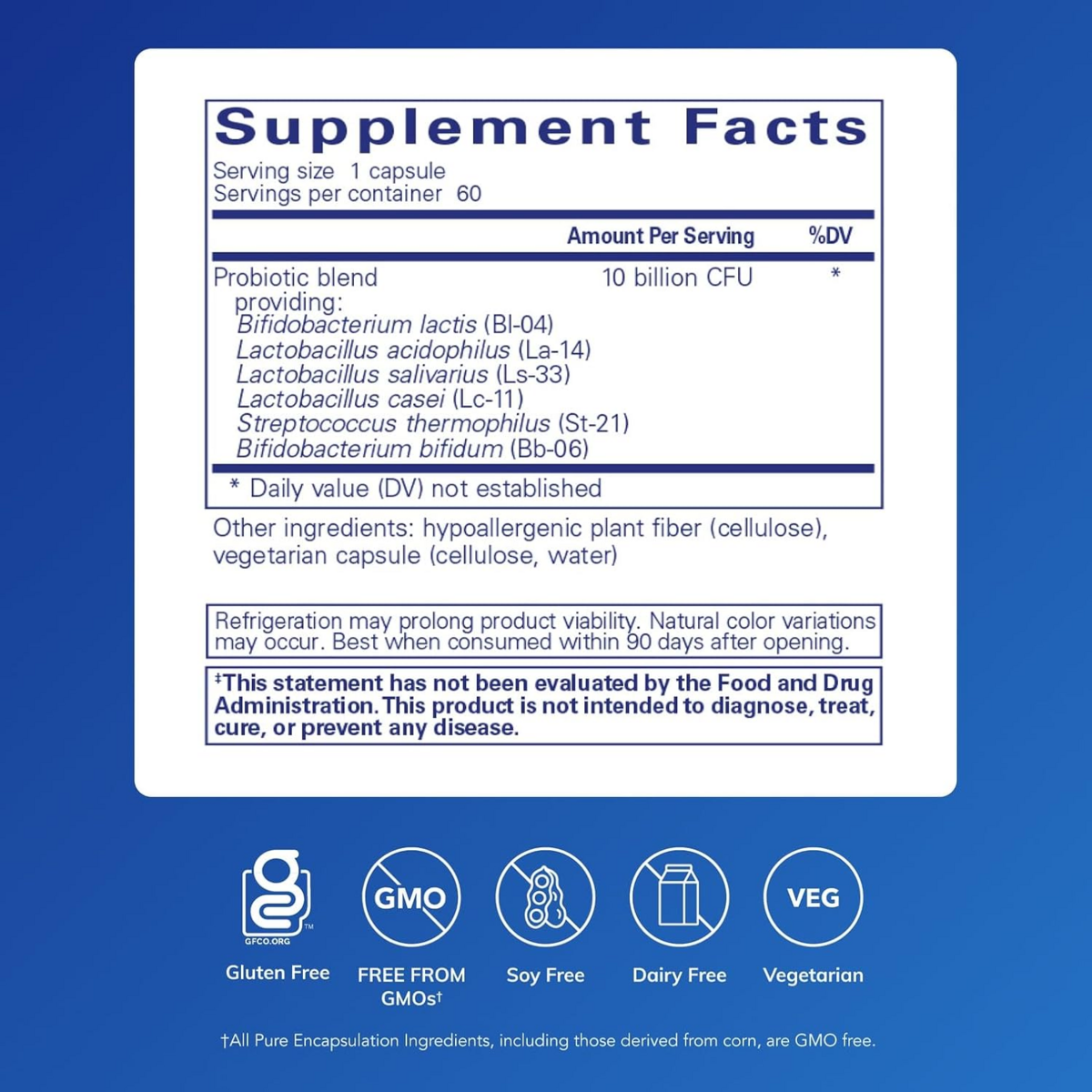 Viên Uống Hỗ Trợ Đường Ruột Pure Encapsulations Probiotic G.I. – Hộp 60 Viên