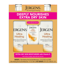 Bộ Kem Dưỡng Ẩm Jergens Ultra Healing Extra Dry Skin – Hộp 3 Chai (Tổng 1330ml)
