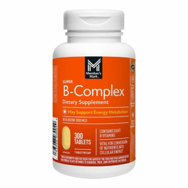 Viên Uống Vitamin B Tổng Hợp Member's Mark Super B-Complex – Hộp 300 Viên