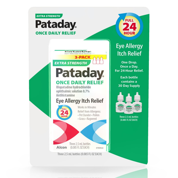 Thuốc Nhỏ Mắt Pataday Extra Strength Allergy Relief – Hộp 3 Chai X 2.5ml