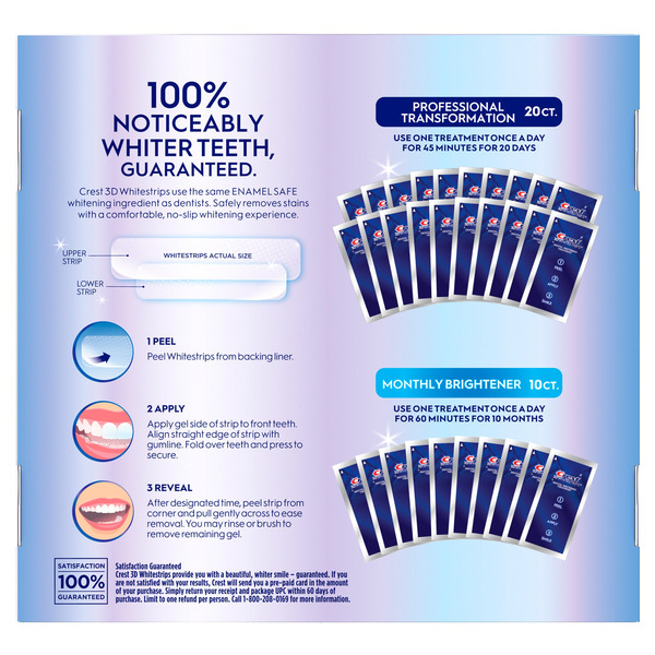 Bộ Miếng Dán Làm Trắng Răng Crest 3D Whitestrips Professional Effects Advanced + Monthly Express – 30 lần dùng