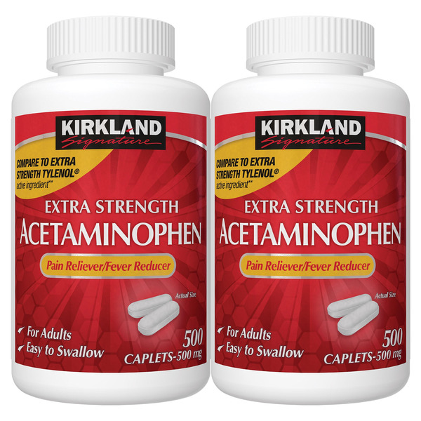 Viên Uống Giảm Đau Hạ Sốt Kirkland Signature Extra Strength Acetaminophen 500 mg – Set 2 Hộp 500 Viên