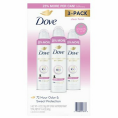 Xịt Khử Mùi Dove Advanced Care Clear Finish – Hộp 3 Chai